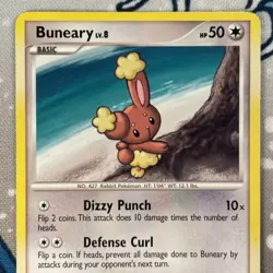 Buneary 12/17 POP Series 9 Promo Set Pokemon Card 2009 NM - Image 2