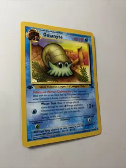 Pokemon TCG Omanyte 52/62 1st Edition Fossil Set Common Non-Holo Card LP [P111] - Image 3
