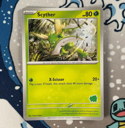 Scyther My First Battle Deck Promo Exclusive Pokemon Card Bulbasaur Stamp NM - Image 1