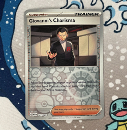 Giovanni's Charisma 161/165 Reverse Holo Scarlet & Violet 151 Card Printline NM - Image 1