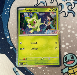 Sprigatito SVP191 Black Star Promo Holo Stamped Pokemon Horizons Card 2024 NM - Image 1