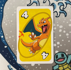 Charizard #4 Yellow Japanese Uno Game Deck Exclusive Promo Rare Pokemon Card NM - Image 1