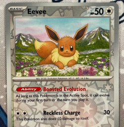 Eevee 074/131 Reverse Holo Prismatic Evolutions Pokemon Card 2025 NM - Image 2