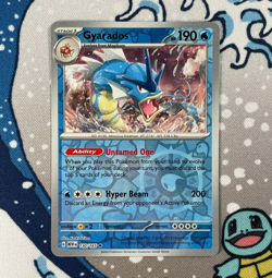 Gyarados 130/165 Reverse Holo Rare Scarlet & Violet 151 Set Pokemon Card 2023 NM - Image 1