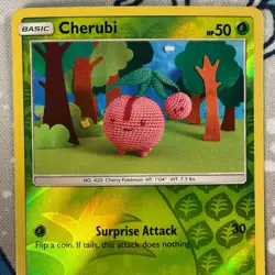 Cherubi 10/156 Reverse Holo Sun & Moon Ultra Prism Pokemon Card 2018 LP/MP - Image 2