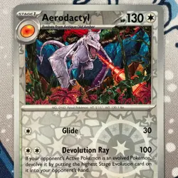 Aerodactyl 142/165 Reverse Holo Scarlet & Violet 151 Set Pokemon Card 2023 NM - Image 2