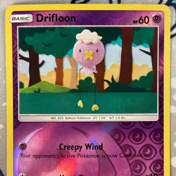 Drifloon 51/156 Reverse Holo Sun & Moon Ultra Prism Pokemon Card 2018 LP/NM - Image 2