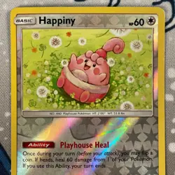 Happiny 161/214 Reverse Holo Sun & Moon Unbroken Bonds Pokemon Card 2019 NM - Image 2