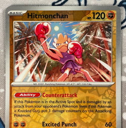 Hitmonchan 107/165 Reverse Holo Scarlet & Violet 151 Set Pokemon Card 2023 NM - Image 2