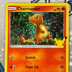 Charmander 9/25 Holo Foil Promo McDonald's 25th Anniversary Pokemon Card 2021 NM - Image 2