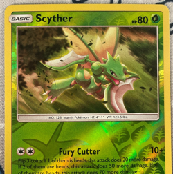 Scyther 3/214 Reverse Holo Sun & Moon Lost Thunder Pokemon Card 2018 LP - Image 2