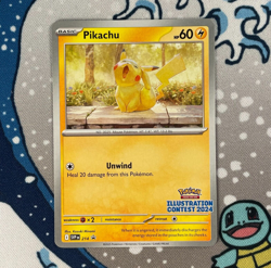 Pikachu SVP214 Black Star Promo Illustration Contest 2024 Pokemon Card NM - Image 1