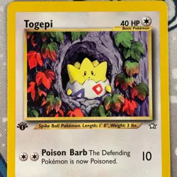 Togepi 51/111 1st Edition Neo Genesis Set WOTC Vintage Pokemon Card 2000 LP - Image 2