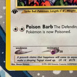 Togepi 51/111 1st Edition Neo Genesis Set WOTC Vintage Pokemon Card 2000 LP - Image 3