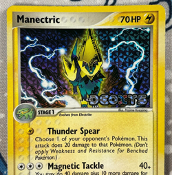 Manectric 38/107 Reverse Holo Uncommon EX Deoxys Stamped Pokemon Card 2005 LP - Image 2