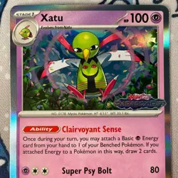 Xatu SVP059 Prerelease Black Star Promo Holo Paradox Rift Pokemon Card NM - Image 2