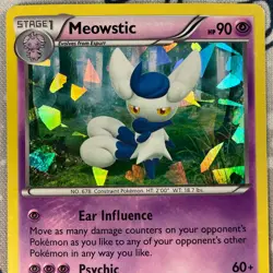 Meowstic 43/106 Cracked Ice Holo Promo XY FlashFire Pokemon Card LP/NM - Image 2