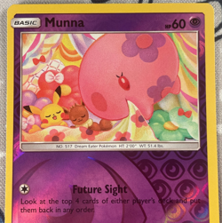 Munna 88/236 Reverse Holo Sun & Moon Unified Minds Set Pokemon Card 2019 NM - Image 2