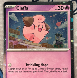 Cleffa SVP095 Black Star Promo Holo Scarlet & Violet Pokemon Card NM - Image 2