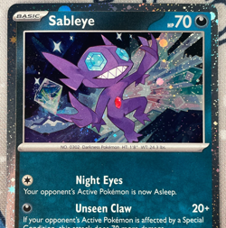 Sableye 136/193 Cosmos Holo Rare Promo Paldea Evolved Pokemon Card NM - Image 2