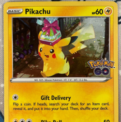 Pikachu SWSH234 Black Star Promo Holo Pokemon Go Stamped Pokemon Card 2022 LP #2 - Image 2