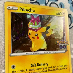 Pikachu SWSH234 Black Star Promo Holo Pokemon Go Stamped Pokemon Card 2022 LP #2 - Image 3