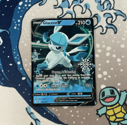 Glaceon V 040/203 Holiday Calendar Snowflake Stamped Promo Holo Pokemon Card NM - Image 1