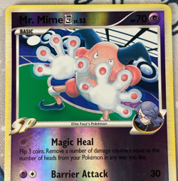 Mr. Mime 4 28/111 Reverse Holo Rare Platinum Rising RIvals Pokemon Card 2009 LP - Image 2