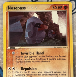 Nosepass 18/109 Non Holo Rare EX Ruby & Sapphire Pokemon Card 2003 NM/LP - Image 2