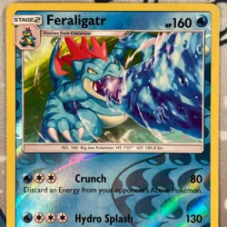 Feraligatr 20/73 Reverse Holo Sun & Moon Shining Legends Pokemon Card 2017 LP - Image 2