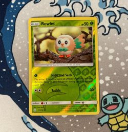 Rowlet 17/236 Reverse Holo Sun & Moon Cosmic Eclipse Pokemon Card 2019 NM - Image 1