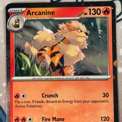 Arcanine SVP011 Black Star Promo Holo Scarlet & Violet Pokemon Card 2023 LP/NM - Image 2