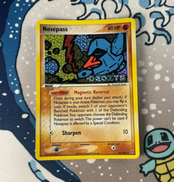 Nosepass 42/107 Reverse Holo Uncommon EX Deoxys Stamped Pokemon Card 2005 NM - Image 1