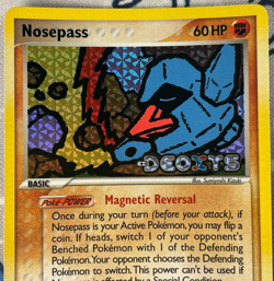 Nosepass 42/107 Reverse Holo Uncommon EX Deoxys Stamped Pokemon Card 2005 NM - Image 2