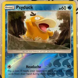 Psyduck 26/181 Reverse Holo Sun & Moon Team Up Pokemon Card 2019 NM - Image 2