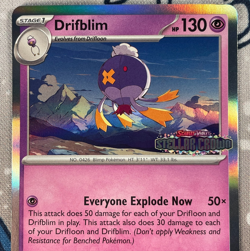 Drifblim SVP135 Prerelease Black Star Promo Holo Stellar Crown Pokemon Card NM - Image 2