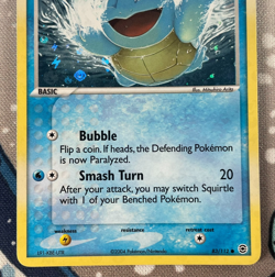 Squirtle 83/112 Reverse Holo EX FireRed & LeafGreen Pokemon Card Vintage 2004 LP - Image 3