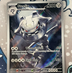 Steelix 150/132 Illustration Rare Full Art Holo Mega Evolution Pokemon Card NM - Image 2