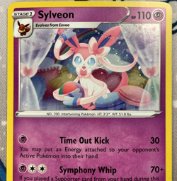 Sylveon SWSH211 Black Star Promo Holo Rare Sword & Shield Pokemon Card CREASED - Image 2