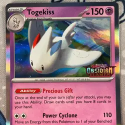 Togekiss SVP038 Prerelease Black Star Promo Holo Obsidian Flames Pokemon Card NM - Image 2