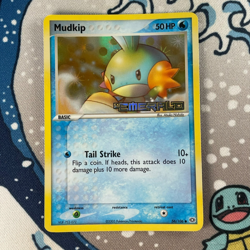 Mudkip 56/106 Reverse Holo EX Emerald Stamped Pokemon Card Vintage 2005 LP - Image 1