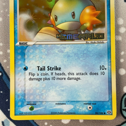 Mudkip 56/106 Reverse Holo EX Emerald Stamped Pokemon Card Vintage 2005 LP - Image 3