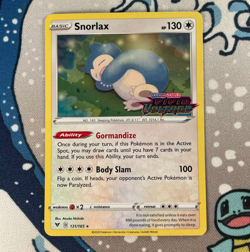 Snorlax 131/185 Stamped Holo Promo Vivid Voltage Pokemon Card NM - Image 1