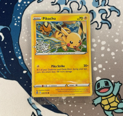 Pikachu 049/195 Holiday Calendar Promo Holo Snowflake Stamped Card NEW/SEALED - Image 1