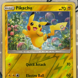 Pikachu 19/68 Reverse Holo Sun & Moon Hidden Fates Pokemon Card 2019 NM - Image 2