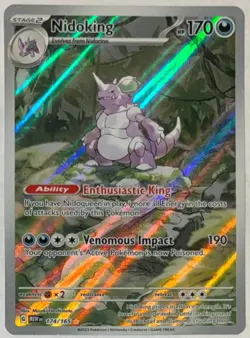POKEMON - Nidoking 174/165 Sv: Scarlet & Violet 151 Holo| IR | - NEAR MINT - Image 1