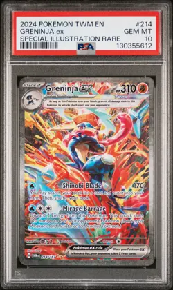 2024 POKEMON TWM EN-TWILIGHT MASQUERADE #214 GRENINJA EX PSA 10 - Image 1