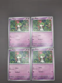 4x Ralts 058/132 Mega Evolution Pokemon Playset English NM - Image 1