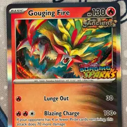 Gouging Fire SVP151 Prerelease Black Star Promo Holo Surging Sparks Pokemon NM - Image 2