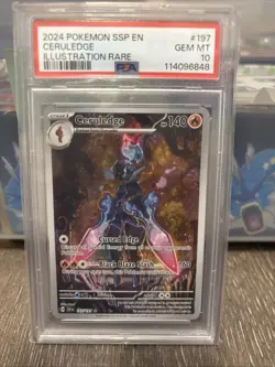Pokemon TCG Ceruledge: Surging Sparks Illustration Rare Card 197/191 PSA 10 - Image 1
